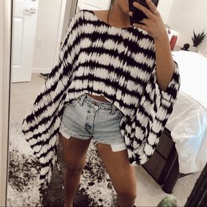 TIE DYE BATWING TOP